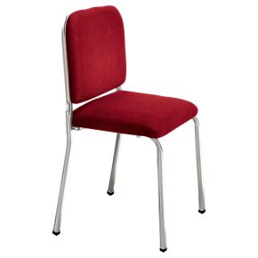 Cellist Chair Chrome Frame/Red Seat 19.5"