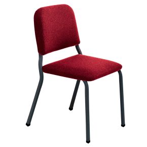 Musician Chair Black Frame/Red Seat 17"