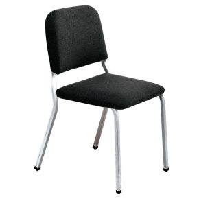 Musician Chair Chrome Frame/Black Seat 18.5"