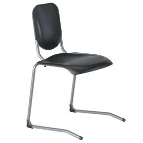Nota ConBRIO Standard Chair Chrome Frame/Black Seat 19"