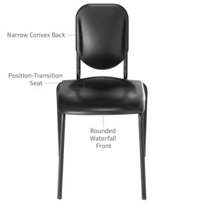 Nota Standard Chair Black Frame/Black Seat 19"