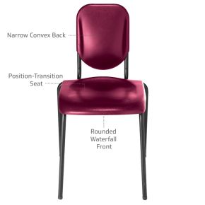 Nota Standard Chair Black Frame/Plum Seat 20.5"