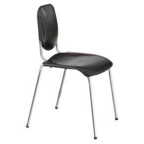 Nota Standard Chair Chrome Frame/Black Seat 20.5"