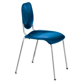 Nota Standard Chair Chrome Frame/Blue Seat 19"