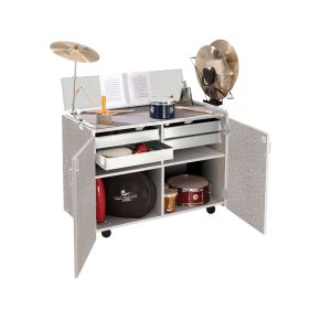Deluxe Percussion Workstation,Pebble,Composite Wood, Includes: Cymbal Cradle,Suspended Cymbal Holder,& Pop-Up Music Desk