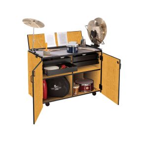 Deluxe Percussion Workstation,Solar Oak,Composite Wood, Includes: Cymbal Cradle,Suspended Cymbal Holder,& Pop-Up Music Desk