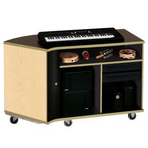 Rehearsal Resource Center, Fusion Maple, Left Curved, with Drawers