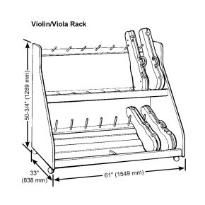 Violin/Viola Rack,Solar Oak,Composite Wood